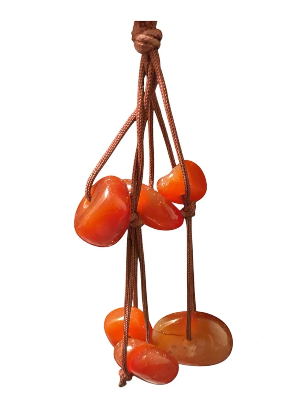 Amber-Tone Bead Pendant Necklace with Tassel